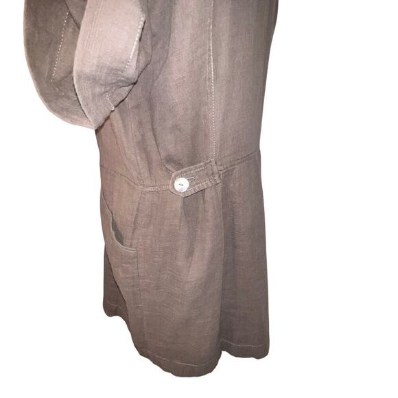 Nurture, Women’s size Medium Tan Cotton Silk lined Y2K pocketed camp dress - Picture 6 of 13